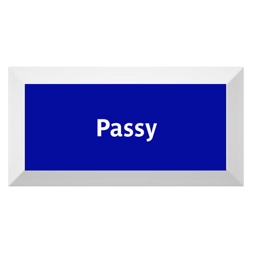 Carreau de faïence Type Métro biseauté station "Passy"
