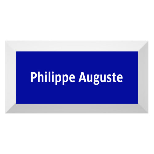 Carreau de faïence Type Métro biseauté station "Philippe Auguste"
