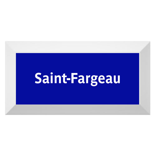 Carreau de faïence Type Métro biseauté station "Saint-Fargeau"