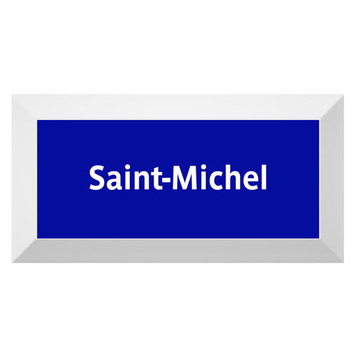 Carreau de faïence Type Métro biseauté station "Saint-Michel"