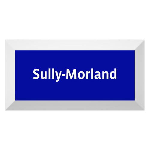 Carreau de faïence Type Métro biseauté station "Sully-Morland"