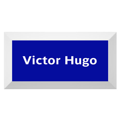 Carreau de faïence Type Métro biseauté station "Victor Hugo"
