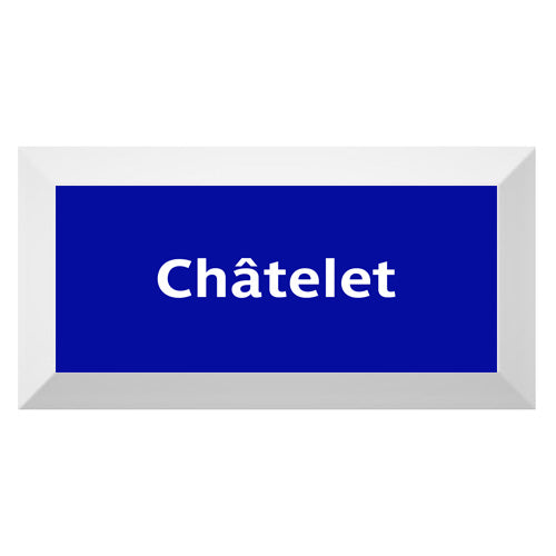 Carreau Metro biseauté station "Châtelet"