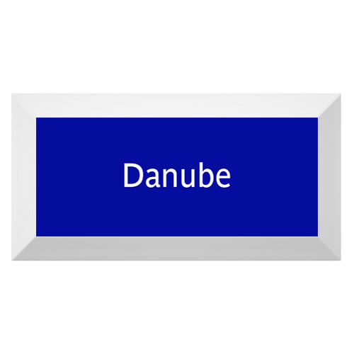Carreau de faïence Type Métro biseauté station "Danube"