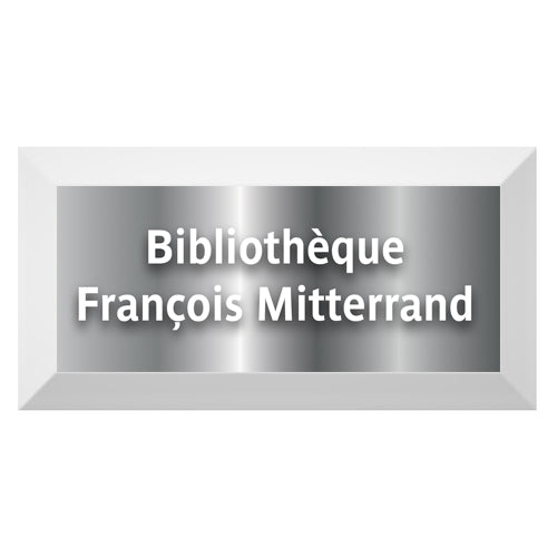 Silver Edition-Carreau Metro biseauté station "Bibliothèque François Mitterrand"