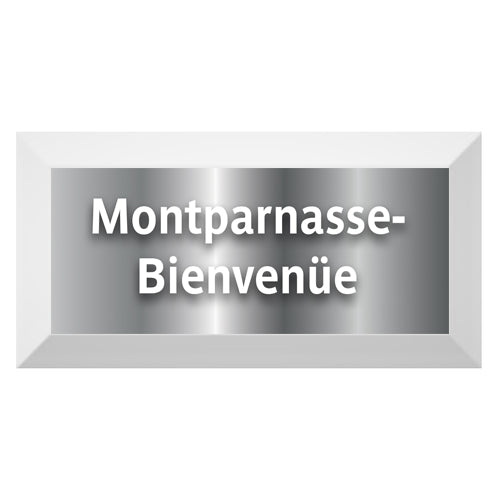 Silver Edition-Carreau Metro biseauté station "Montparnasse-Bienvenüe"
