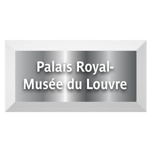 Silver Edition-Carreau Metro biseauté station "Palais Royal-Musée du Louvre"