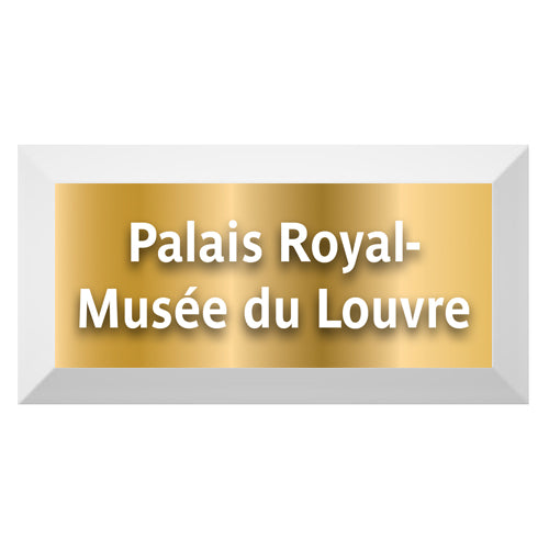Gold Edition-Carreau Metro biseauté station "Palais Royal-Musée du Louvre"