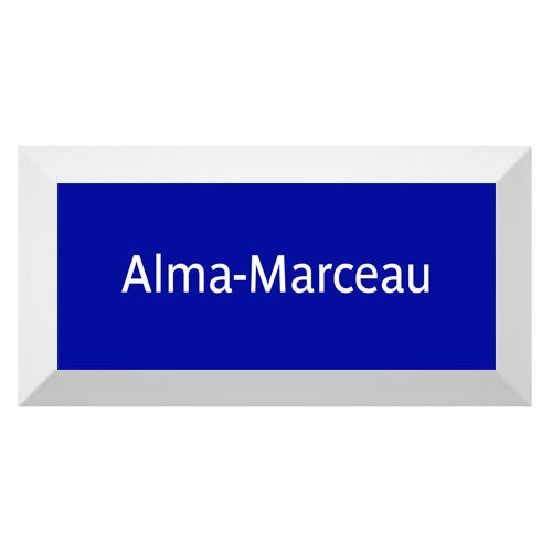 Carreau de faïence Type Métro biseauté "Alma-Marceau"