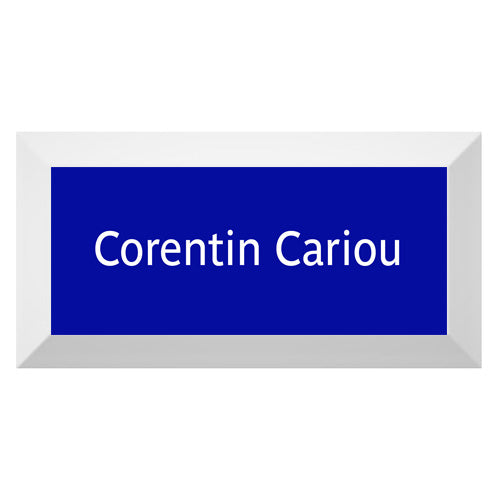 Carreau de faïence Type Métro biseauté station "Corentin Cariou"
