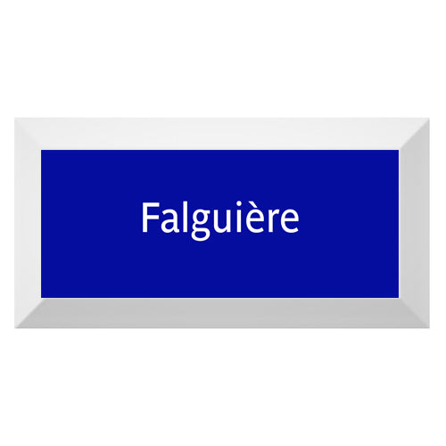 Carreau de faïence Type Métro biseauté station "Falguière"