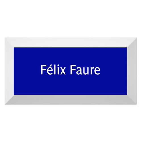 Carreau de faïence Type Métro biseauté station "Félix Faure"