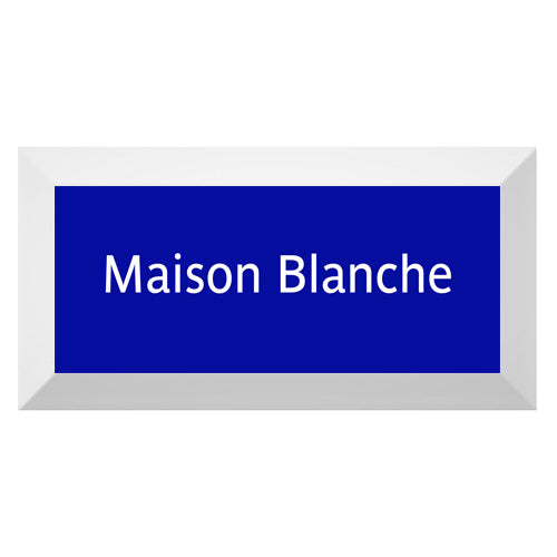 Carreau de faïence Type Métro biseauté station "Maison Blanche"