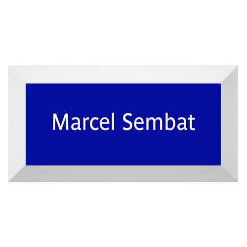 Carreau de faïence Type Métro biseauté station "Marcel Sembat"