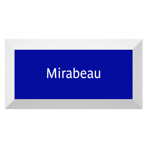 Carreau de faïence Type Métro biseauté station "Mirabeau"