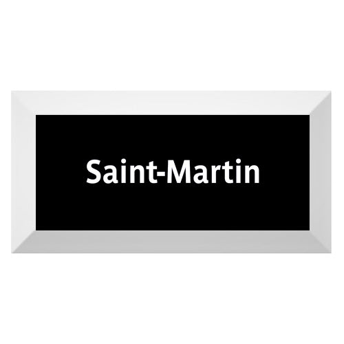 Black Edition-Carreau de faïence Type Métro biseauté station fantôme "Saint-Martin"