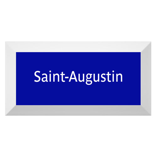 Carreau de faïence Type Métro biseauté station "Saint-Augustin"