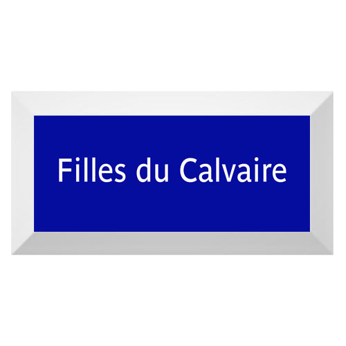 Carreau de faïence Type Métro biseauté station "Filles du Calvaire"