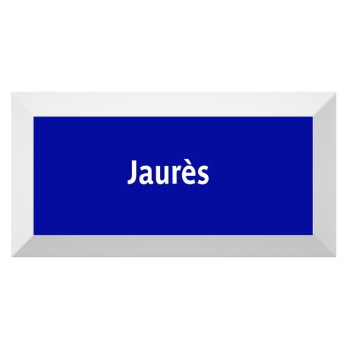 Carreau de faïence Type Métro biseauté station "Jaurès"