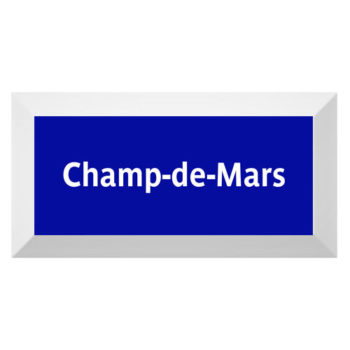 Carreau de faïence Type Métro biseauté station fantôme "Champ-de-Mars"