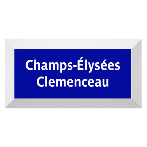 Carreau Metro biseauté station "Champs-Élysées-Clemenceau"